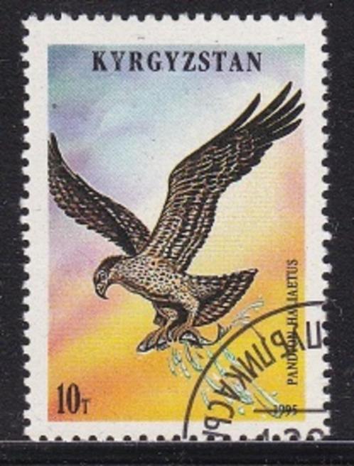 281 - Kirgisië michel 74A gestempeld , visarend, Postzegels en Munten, Postzegels | Azië, Gestempeld, Centraal-Azië, Verzenden