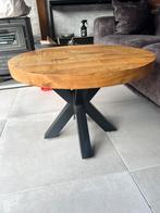 Mangohouten salontafel 60cm rond, Ophalen, Gebruikt, 50 tot 100 cm, Rond