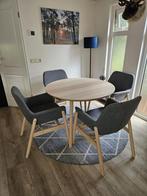 4 eetkamerstoelen grijs stof (IKEA VEDBO), Huis en Inrichting, Ophalen, Zo goed als nieuw, Grijs, Stof