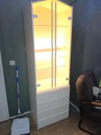 Vitrinekast met verlichting en lades, Ophalen, 50 tot 100 cm, Zo goed als nieuw, Modern