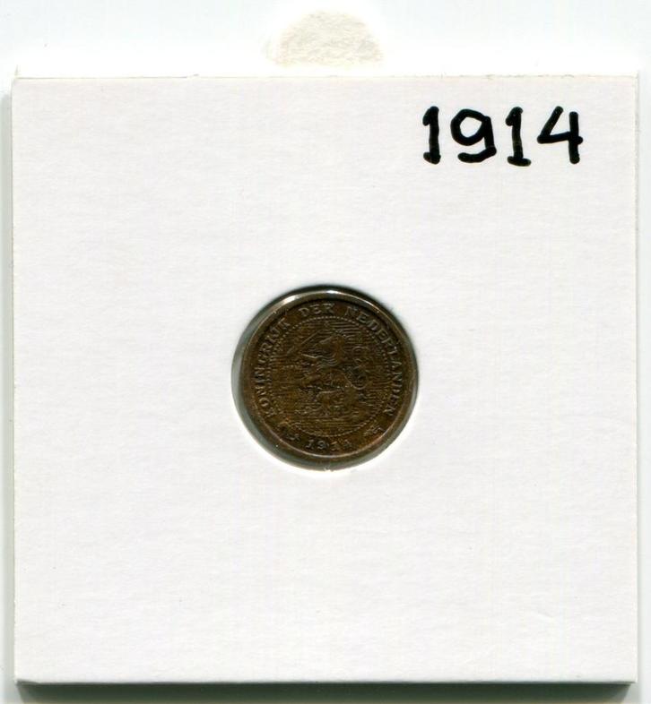 ½ cent 1914 Koningin Wilhelmina, Postzegels en Munten, Munten | Nederland, Losse munt, Overige waardes, Koningin Wilhelmina, Ophalen of Verzenden