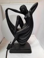 Art Deco Crosa Lamp met blote vrouw., Ophalen