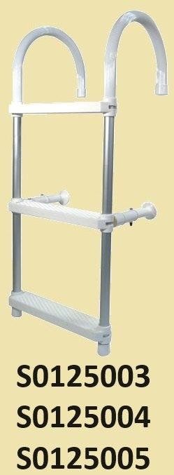 S0125003 Aluminium haaktrap 3-treden. 86 cm. Prijs € 52,00., Watersport en Boten, Ophalen of Verzenden, Nieuw, Overige typen