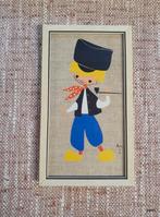 Retro Schilderijtje in Lijst - Hollandse Jongen 22,5x13cm, Ophalen of Verzenden