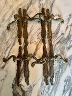 Antiek deurbeslag - 4 sets bronzen deurklinken, Ophalen, Koper