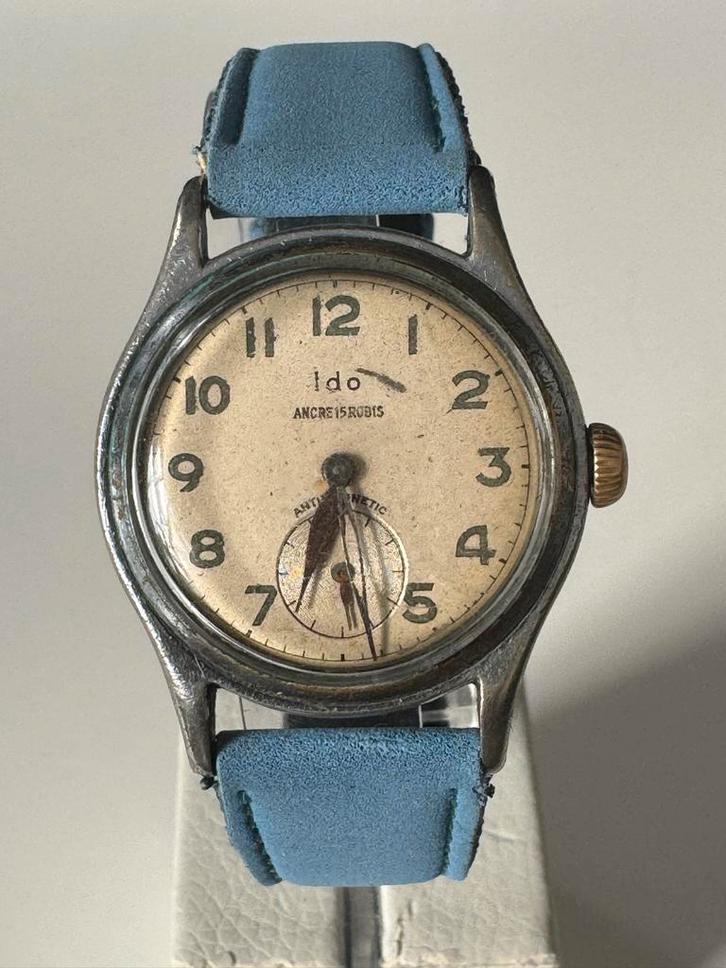 Antieke Ido Ancre Polshorloge Jaren '50, Sieraden, Tassen en Uiterlijk, Overige Accessoires, Ophalen of Verzenden