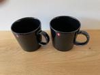 Mokken Iittala Teema zwart, met oor - 2 stuks - nieuw, Huis en Inrichting, Keuken | Servies, Keramiek, Nieuw, Ophalen of Verzenden