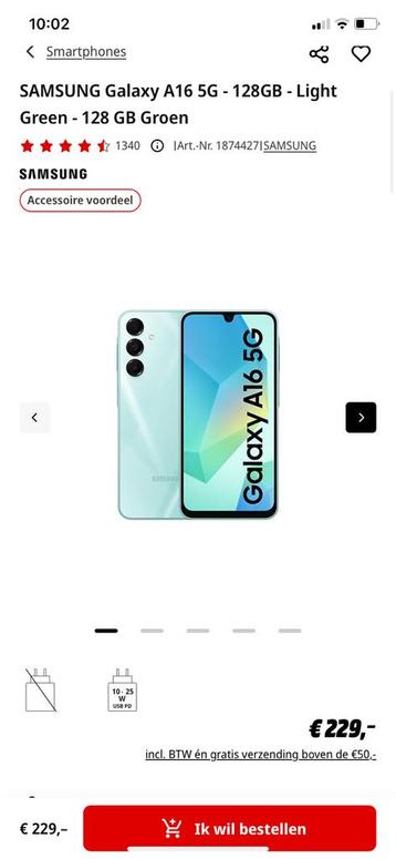 Galaxy A16 5G  beschikbaar voor biedingen