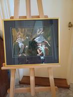 Schilderij gemengde techniek - De dansschoolsers, Antiek en Kunst, Ophalen of Verzenden