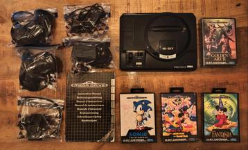 Sega Mega drive inclusief boekje, 2 controllers en games beschikbaar voor biedingen