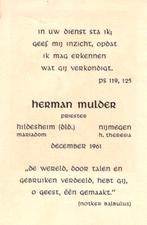 Mulder Herman Hildesheim 1961 Nijmegen, Ophalen of Verzenden