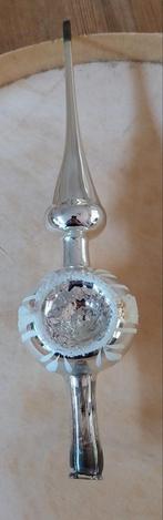 Oude zilverkleurige kerstpiek, Diversen, Kerst, Ophalen of Verzenden, Gebruikt