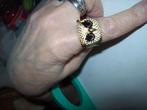 Ring Goudkleur Uil Model Sierlijk Maten 18 /19/20, Sieraden, Tassen en Uiterlijk, Ringen, IJzer of Staal, 19 tot 20, Nieuw, Ophalen of Verzenden
