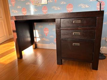 Massief Houten Bureautje met Laden - 134x60x77 beschikbaar voor biedingen