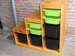 IKEA Trofast kast, zwarte + groene bakken., 5 laden of meer, Ophalen, Gebruikt