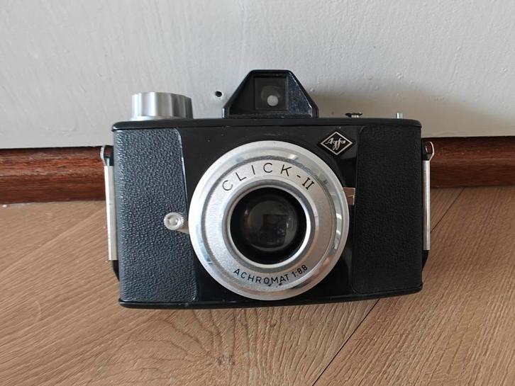Agfa Click-II + originele case – mooie staat, Audio, Tv en Foto, Fotocamera's Analoog, Zo goed als nieuw, Compact, Overige Merken