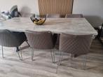 Eetkamer set, Tafel stoelen moet voor 25 ste weg., Huis en Inrichting, Tafels | Eettafels, Ophalen, Gebruikt, 200 cm of meer, 50 tot 100 cm
