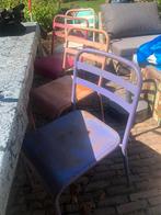 Lodsh ijzeren tuinstoelen + gratis kruk, Ophalen, Gebruikt, Metaal