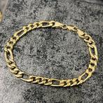 14 karaats gouden armband figaro schakel nieuw, Ophalen of Verzenden, Zo goed als nieuw, Goud