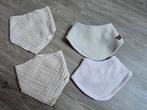 Set van 4 leuke bandana slab beige slabbetjes, Ophalen of Verzenden, Zo goed als nieuw
