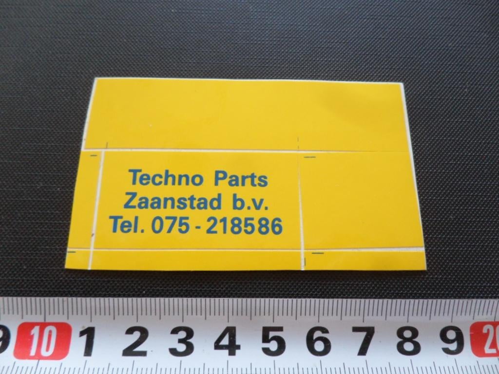 sticker techno parts zaanstad bv, Ophalen, Zo goed als nieuw