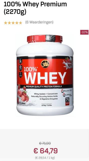 100% Whey Premium (2270g)

STRAWBERRY beschikbaar voor biedingen