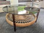 Vintage salontafel jaren 70, Huis en Inrichting, Tafels | Salontafels, Ophalen, Gebruikt, 100 tot 150 cm, Rond