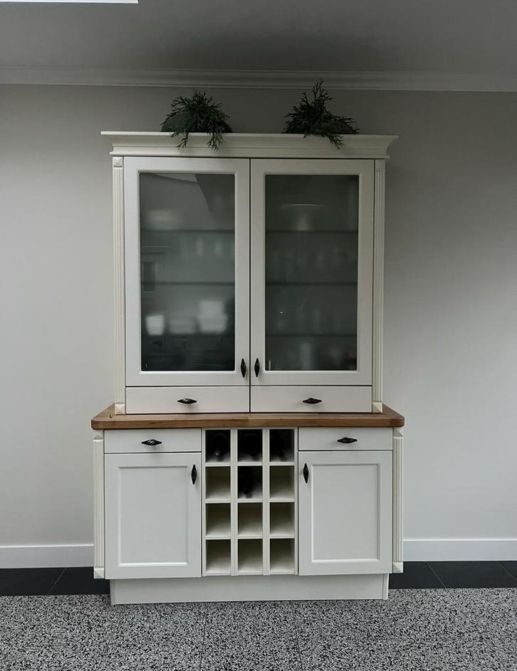 Buffetkast hout wit, Huis en Inrichting, Kasten | Buffetkasten, Gebruikt, 200 cm of meer, 100 tot 150 cm, 25 tot 50 cm, Met lade(s)