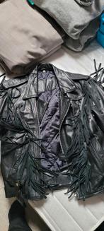 Zwarte Leren Jas met Franjes, Kleding | Dames, Jassen | Winter, Ophalen of Verzenden, Gedragen, Zwart