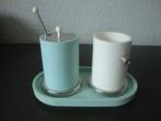 Ettore Sottsass alessi melk en suiker kan op plateau, Overige materialen, Gebruikt, Overige typen, Ophalen of Verzenden