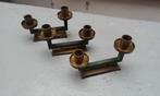 Art Deco Kaarsen Kandelaartjes - Set van 3, Ophalen of Verzenden, Koper of Brons