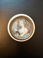 Portret miniatuur ivoren doosje, Antiek en Kunst, Ophalen of Verzenden