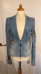 Roberto Cavalli jeans jasje blazer met borduursel mt M, Kleding | Dames, Ophalen of Verzenden, Zo goed als nieuw, Maat 36 (S)