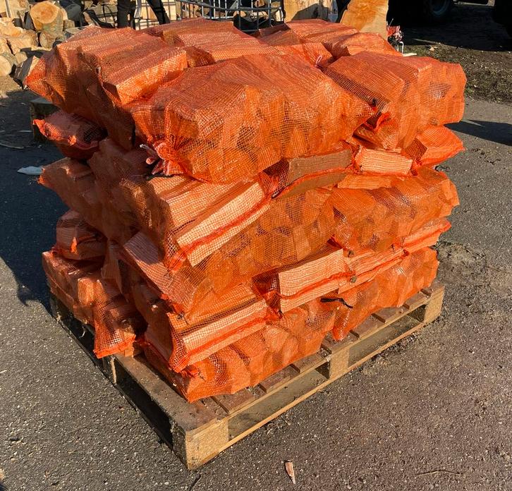 Eik & Beuk in grote netzakken  GRATIS BEZORGD 50km rond amst, Tuin en Terras, Haardhout, Blokken, Eikenhout, Minder dan 3 m³, Ophalen of Verzenden