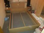 GRATIS Houten 2-persoons bed 140x200cm, Gebruikt, 140 cm, Hout, Ophalen