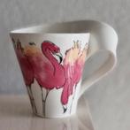 Villeroy & Voch Beker met Flamingo's, Ophalen of Verzenden, Zo goed als nieuw, Overige stijlen, Kop(pen) en/of Schotel(s)
