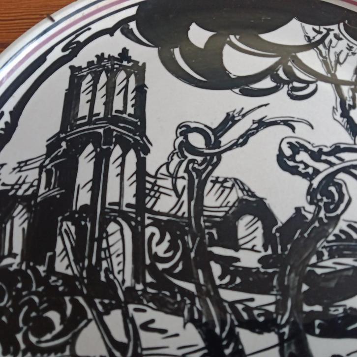 wandbord storm borculo 1925, colenbrander, ram ,arnhem, Antiek en Kunst, Antiek | Keramiek en Aardewerk, Ophalen of Verzenden