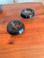 Set Copier asbakken zwaar antiek kristal glas, Antiek en Kunst, Ophalen of Verzenden