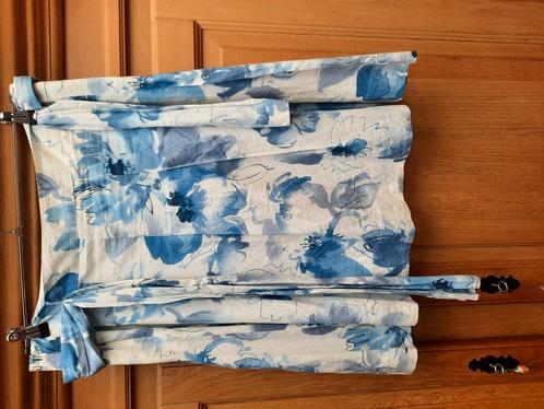 Blauw Witte katoenen rok Promiss 44 met katoen onderrok zgan, Kleding | Dames, Rokken, Zo goed als nieuw, Maat 42/44 (L), Blauw