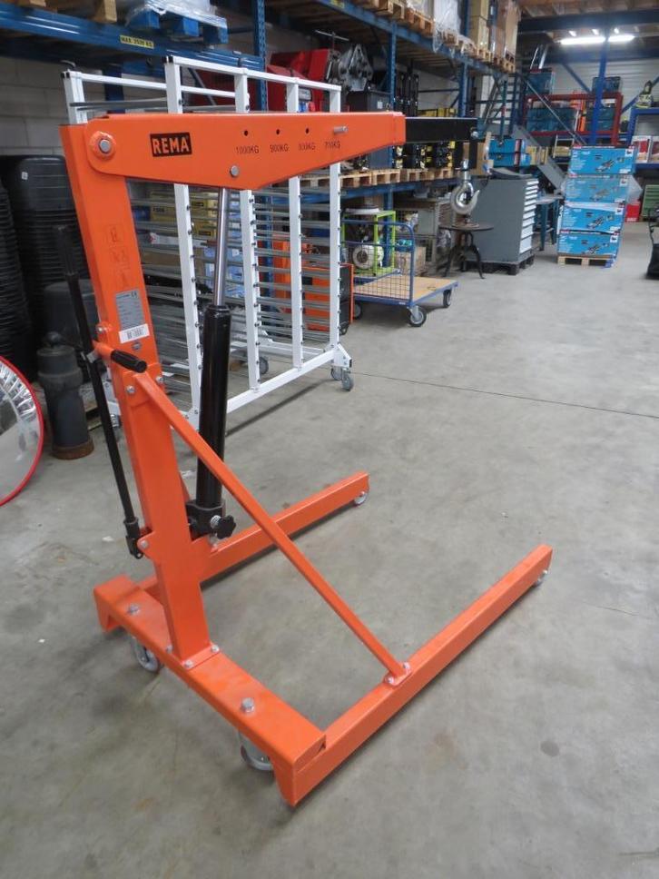 rema werkplaatskraan werkplaatstakel motortakel mobiel 1000k, Doe-het-zelf en Verbouw, Lieren en Takels, Nieuw, Handmatig, Ophalen