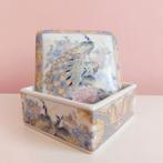 Bakje van porselein met pauwen en gouden details, Antiek en Kunst, Antiek | Porselein, Ophalen of Verzenden