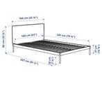 BEDFRAME IKEA KLEPPSTAD WIT/VISSLE BEIGE 160x200 met matras!, Huis en Inrichting, Slaapkamer | Bedden, Ophalen, Beige, Tweepersoons