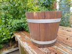 Bloempot whiskey kleur middelgroot, Tuin en Terras, Bloembakken en Plantenbakken, Ophalen of Verzenden, Gebruikt, Rond, Minder dan 60 cm