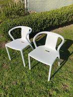 2 Leuke witte stapelbare stoeltjes, kunststof, Huis en Inrichting, Stoelen, Twee, Kunststof, Ophalen of Verzenden, Wit