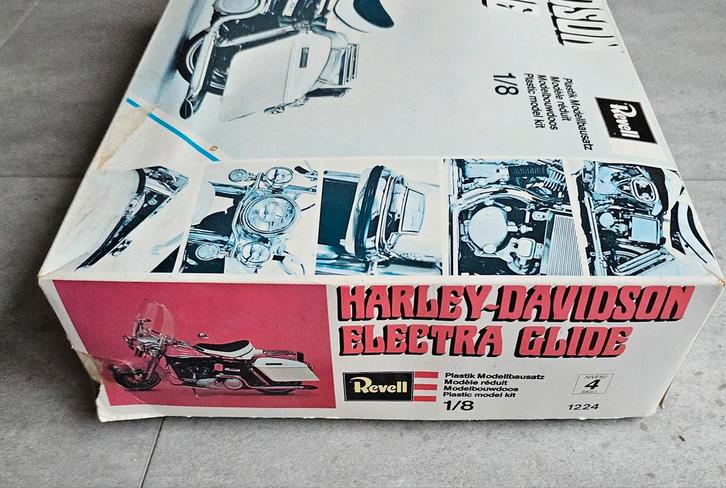 Zeldzame Vintage Revell Electra Glide, Hobby en Vrije tijd, Modelbouw | Auto's en Voertuigen, Nieuw, Overige typen, Groter dan 1:32