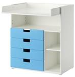 Stuva commode / bureau met lades 4 - Wit / Blauw, Kinderen en Baby's, Kinderkamer | Commodes en Kasten, Ophalen, 70 cm of meer