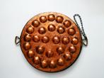 Grote antieke roodkoperen poffertjespan pan van ca. 1900, Antiek en Kunst, Antiek | Koper en Brons, Ophalen of Verzenden, Koper