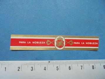 Oude sigarenband Para La Nobleza met wapenschild beschikbaar voor biedingen