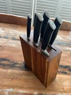 Messenblok met messen van Boretti, Huis en Inrichting, Keuken | Bestek, Ophalen, Gebruikt, Rvs of Chroom