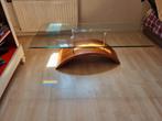 Retro Glazen Salontafel, Huis en Inrichting, Ophalen, Gebruikt, 100 tot 150 cm, 50 tot 100 cm